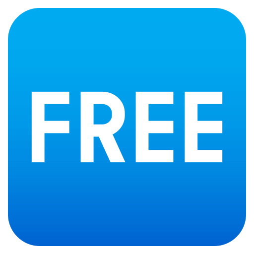 Pulsante FREE as drawn by JoyPixels in 4.0