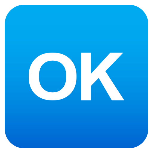 OK Button as drawn by JoyPixels in 4.0