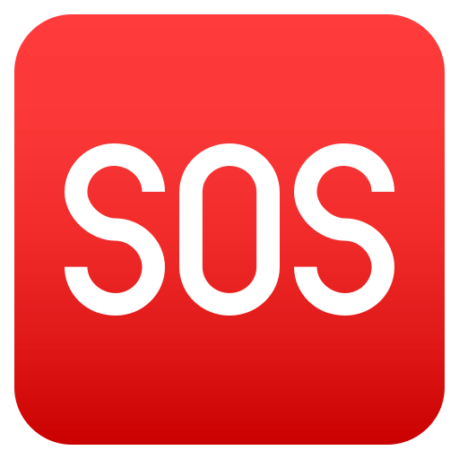 SOS Button as drawn by JoyPixels in 4.0