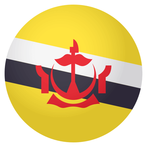 Flag: Brunei as drawn by JoyPixels in 4.0