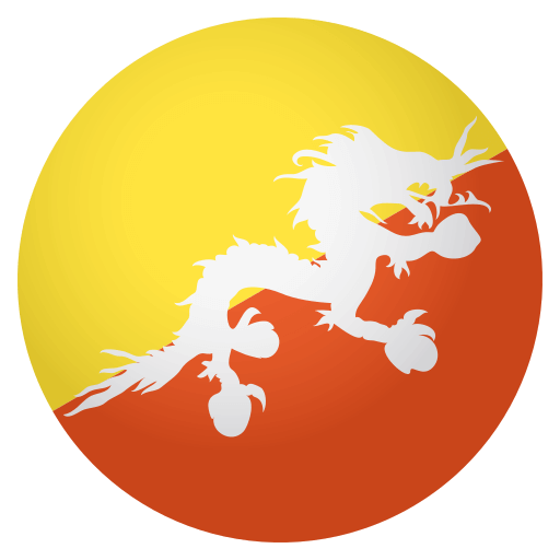 Flag: Bhutan as drawn by JoyPixels in 4.0