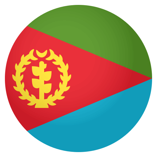 Flag: Eritrea as drawn by JoyPixels in 4.0