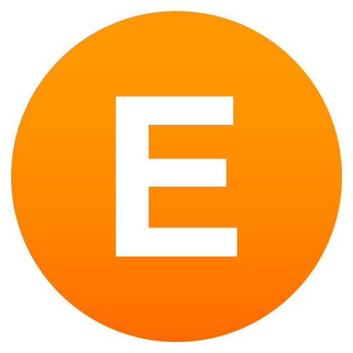 Regional Indicator Symbol Letter E as drawn by JoyPixels in 4.0