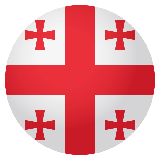 Flag: Georgia as drawn by JoyPixels in 4.0