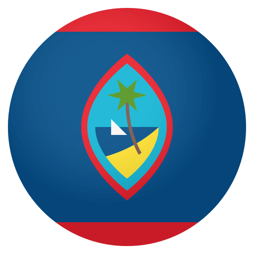Flag: Guam as drawn by JoyPixels in 4.0
