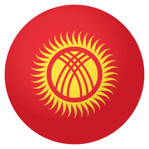 Flag: Kyrgyzstan as drawn by JoyPixels in 4.0