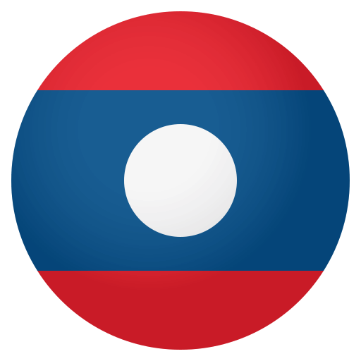Flag: Laos as drawn by JoyPixels in 4.0