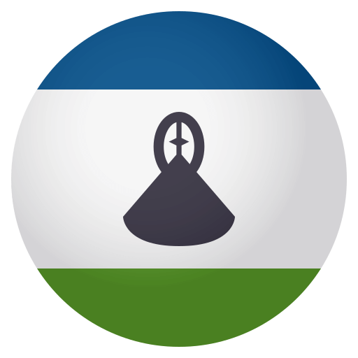 Flag: Lesotho as drawn by JoyPixels in 4.0