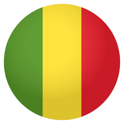 Flag: Mali as drawn by JoyPixels in 4.0