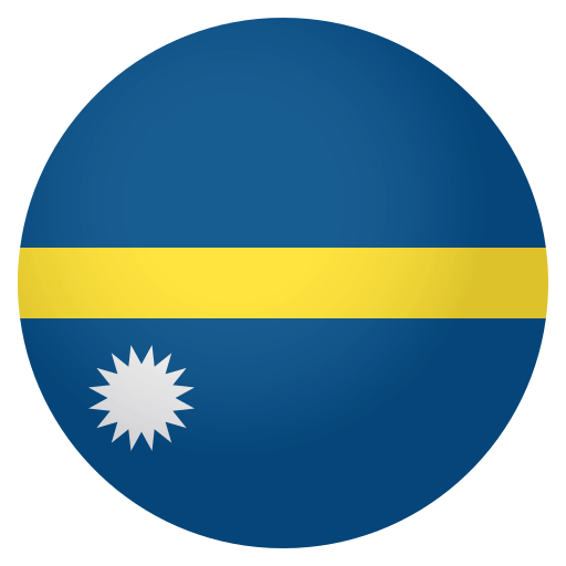 Flag: Nauru as drawn by JoyPixels in 4.0