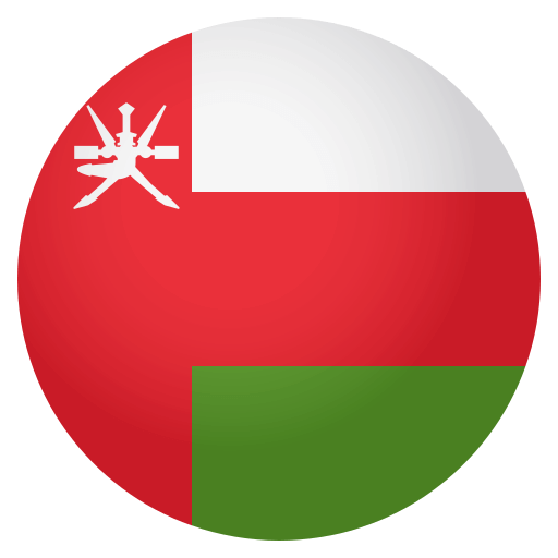 Flag: Oman as drawn by JoyPixels in 4.0