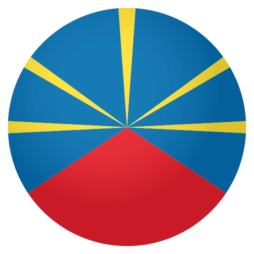 Flag: Réunion as drawn by JoyPixels in 4.0