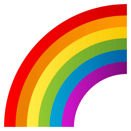 Rainbow as drawn by JoyPixels in 4.0