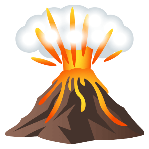 Volcano as drawn by JoyPixels in 4.0
