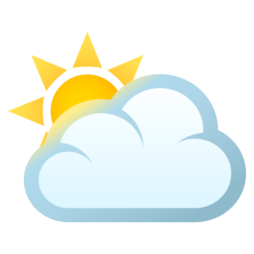 Sun Behind Large Cloud as drawn by JoyPixels in 4.0