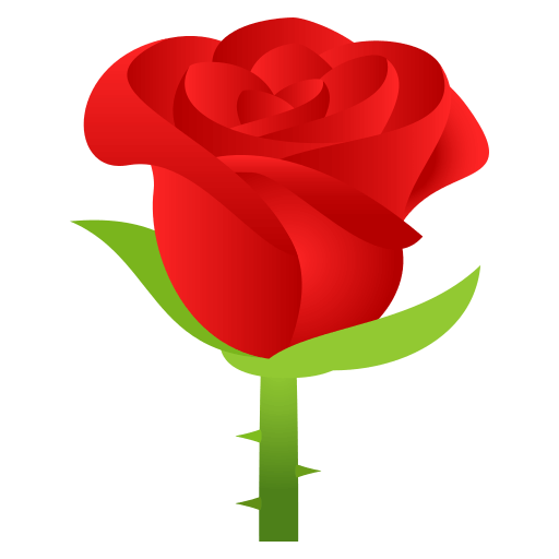 Rose as drawn by JoyPixels in 4.0