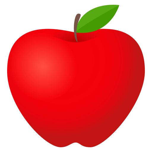 Red Apple as drawn by JoyPixels in 4.0