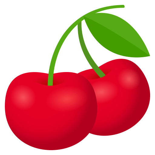 Cherries as drawn by JoyPixels in 4.0