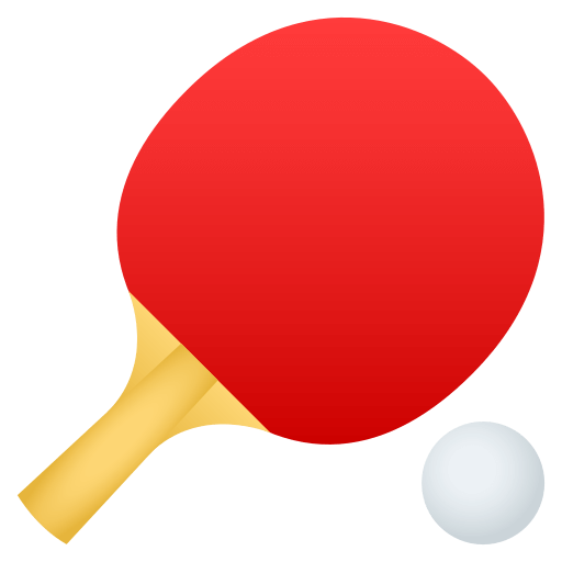 Ping Pong as drawn by JoyPixels in 4.0