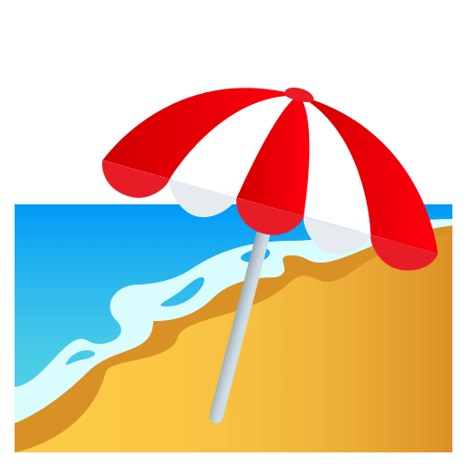 Beach with Umbrella, the previous design