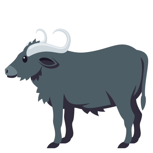 Water Buffalo as drawn by JoyPixels in 4.0