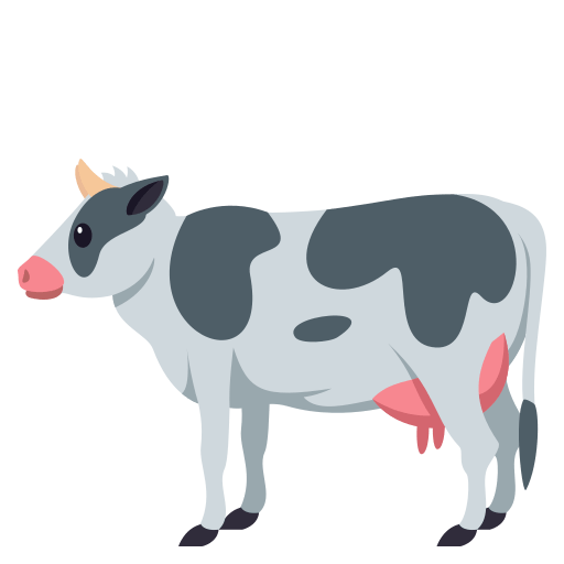Cow as drawn by JoyPixels in 4.0
