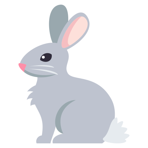 Rabbit as drawn by JoyPixels in 4.0