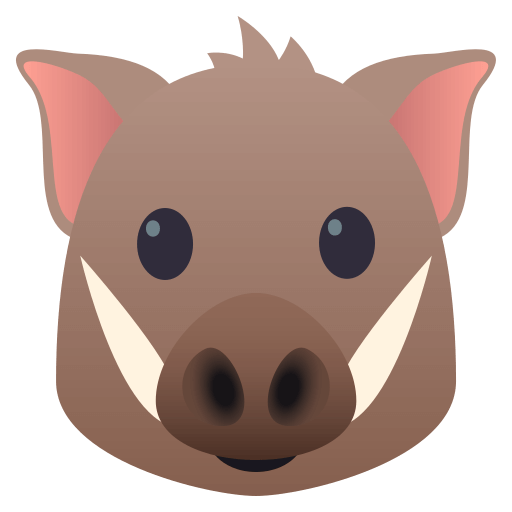 Boar as drawn by JoyPixels in 4.0