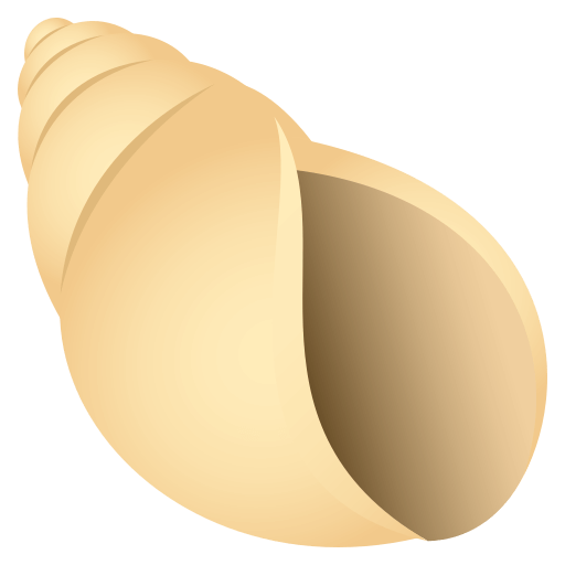 Spiral Shell as drawn by JoyPixels in 4.0
