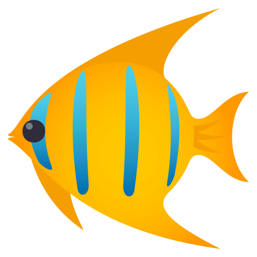 Tropical Fish as drawn by JoyPixels in 4.0