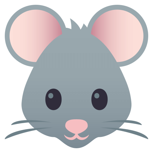 Mouse Face as drawn by JoyPixels in 4.0
