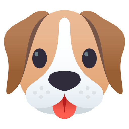 Dog Face as drawn by JoyPixels in 4.0