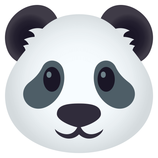 Panda as drawn by JoyPixels in 4.0