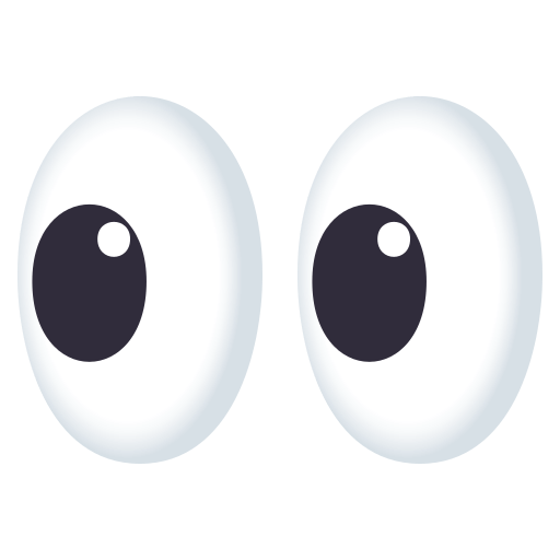 Eyes as drawn by JoyPixels in 4.0