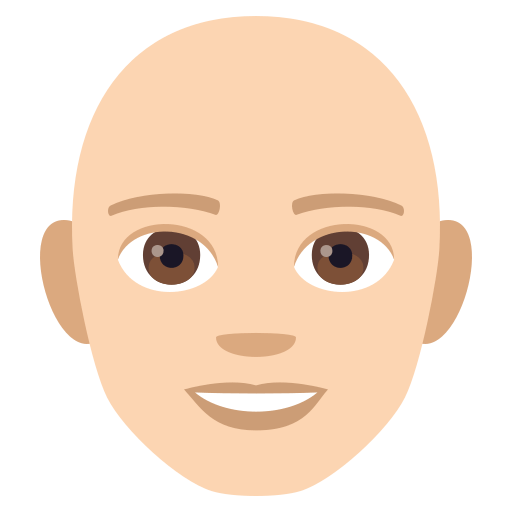 Man: Light Skin Tone, Bald, the design in this release