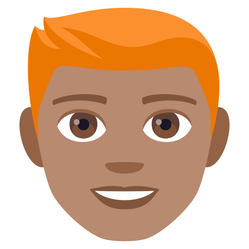 Man: Medium Skin Tone, Red Hair, the design in this release