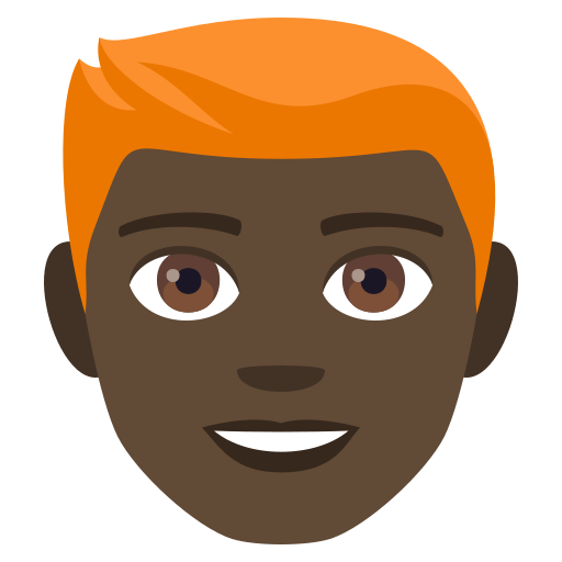 Man: Dark Skin Tone, Red Hair, the design in this release