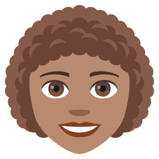 Woman: Medium Skin Tone, Curly Hair, the design in this release