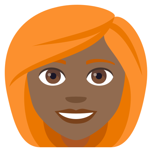 Woman: Medium-Dark Skin Tone, Red Hair, the design in this release