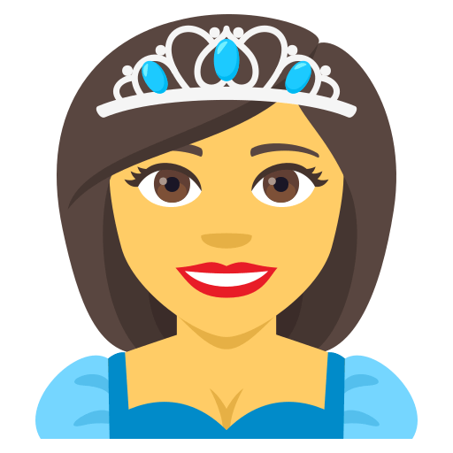 Princess as drawn by JoyPixels in 4.0