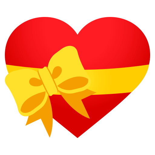 Heart with Ribbon as drawn by JoyPixels in 4.0