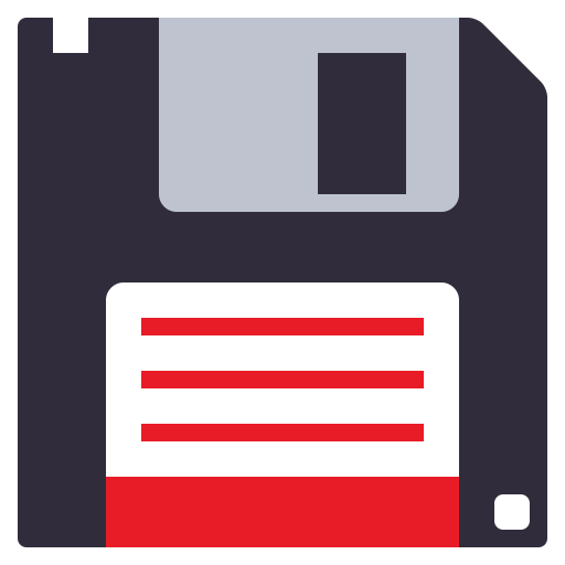 Floppy Disk as drawn by JoyPixels in 4.0