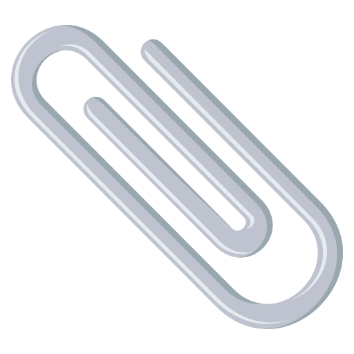 Paperclip as drawn by JoyPixels in 4.0