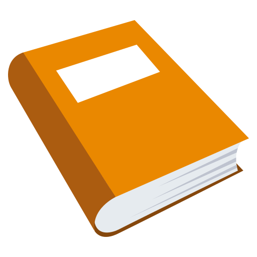Orange Book as drawn by JoyPixels in 4.0
