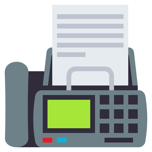 Fax Machine as drawn by JoyPixels in 4.0
