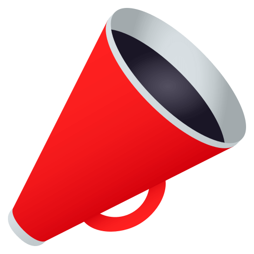Megaphone as drawn by JoyPixels in 4.0