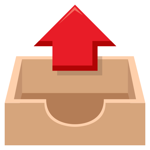 Outbox Tray as drawn by JoyPixels in 4.0