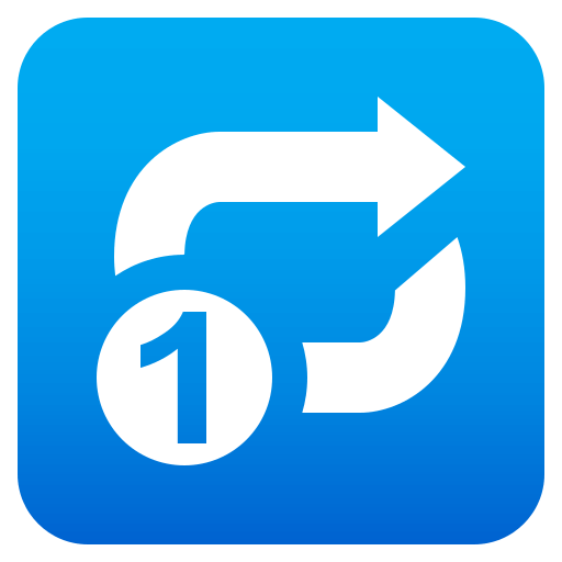 Repeat Single Button as drawn by JoyPixels in 4.0