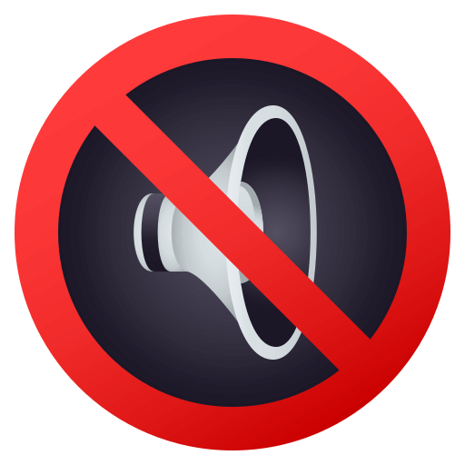Muted Speaker as drawn by JoyPixels in 4.0