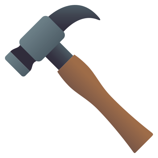 Hammer as drawn by JoyPixels in 4.0